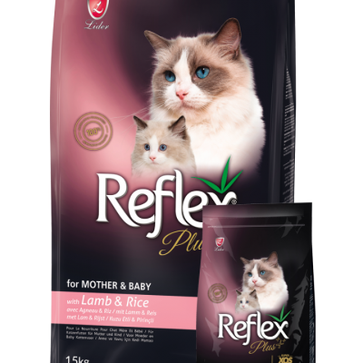 Reflex Plus Mother ​​&​​ Baby Kuzu Etli Anne ve Yavru Kedi Maması 1.5 kg